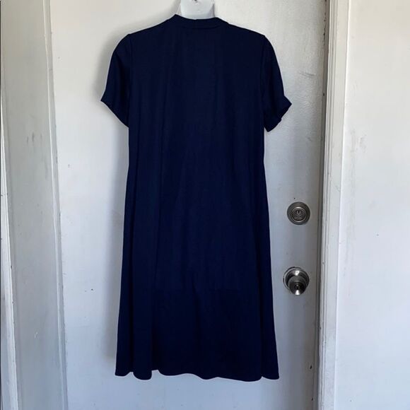SUSAN GRAVER STYLE Navy/White Panel Shift Dress-XS - Picture 4 of 7